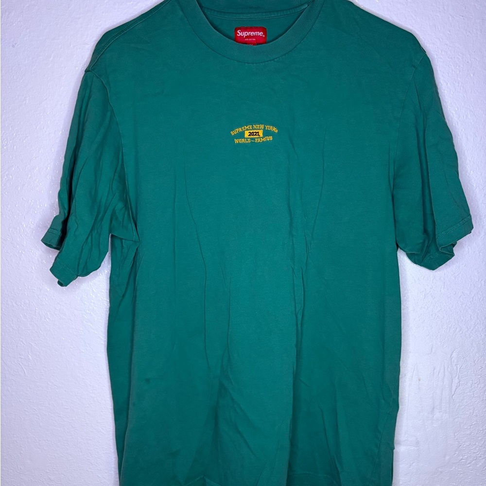 Supreme Green Short Sleeve Tee with Classic Crew Neck